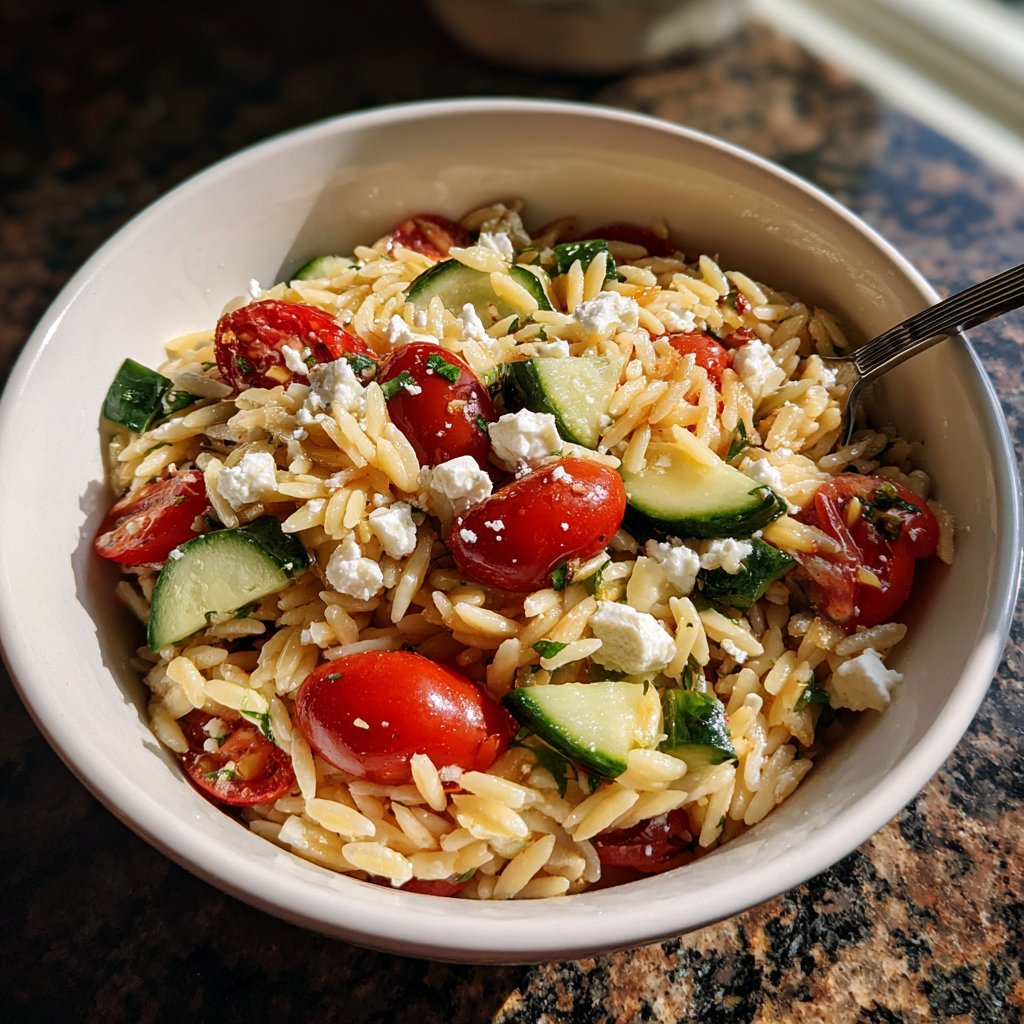 Healthy Lunch Greek Orzo Salad