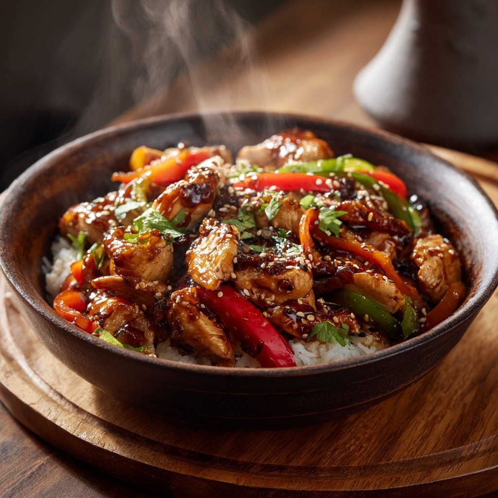 Ground Chicken Teriyaki Bowl