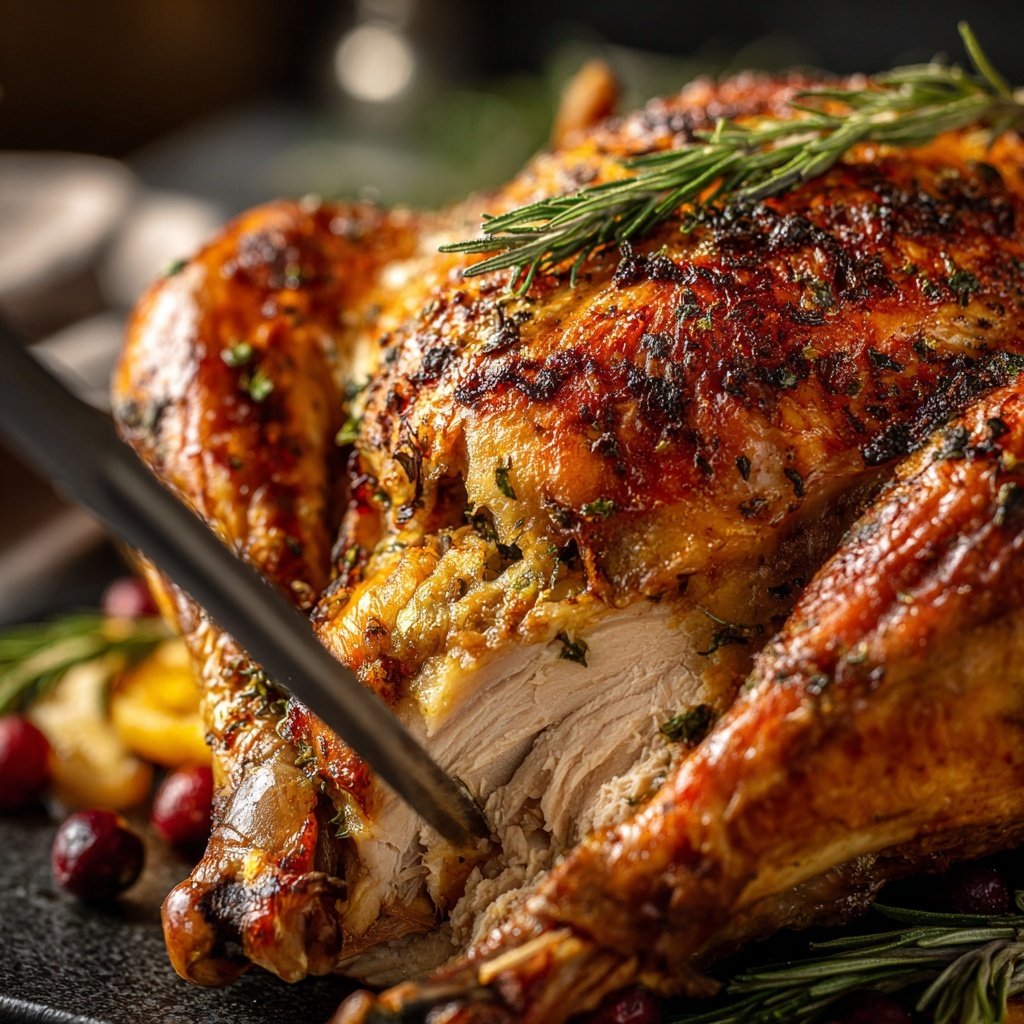 Seasonal & Festive Thanksgiving Herb Stuffed Turkey