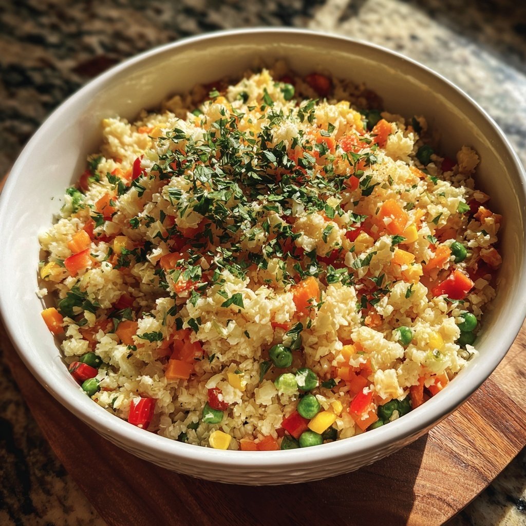 Healthy Dinner Cauliflower Rice Bowl
