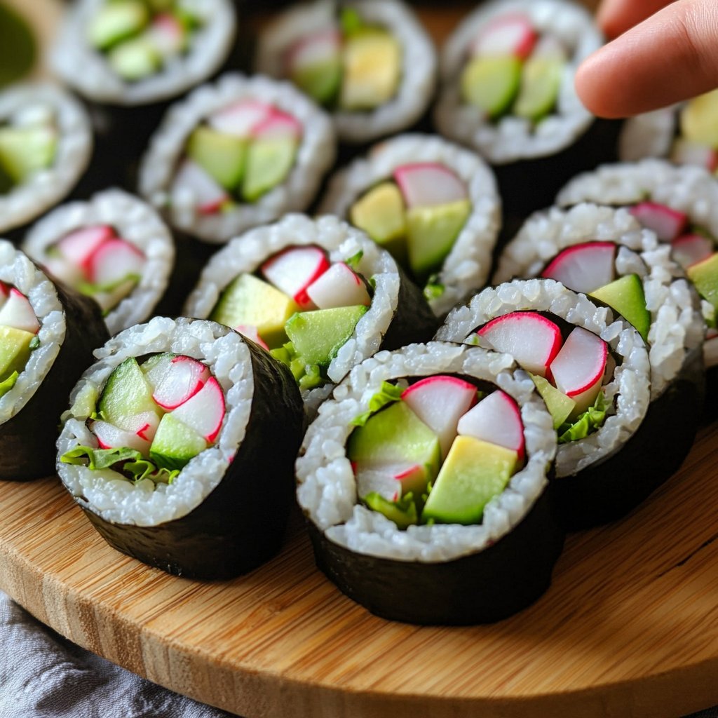 Healthy Lunch Vegetable Sushi Rolls