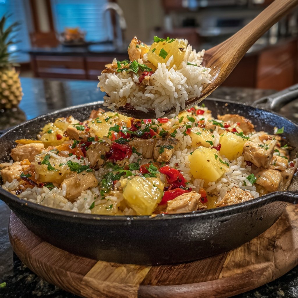 Pineapple Chicken Rice Skillet