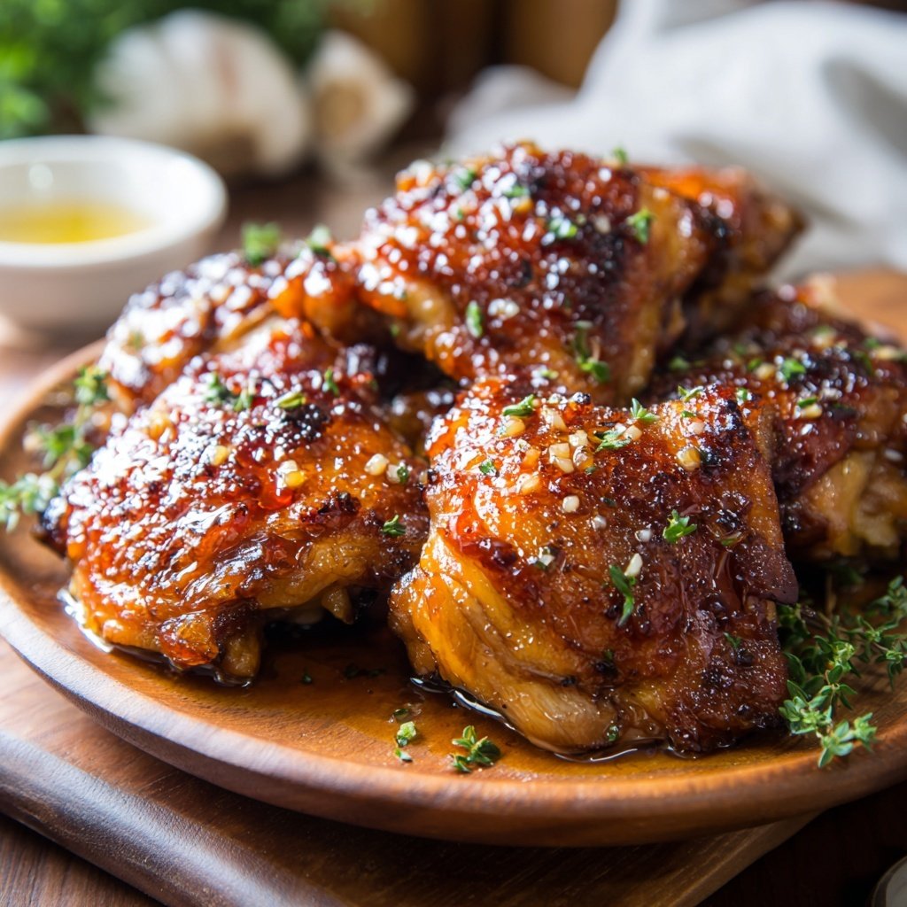 Healthy Chicken With Honey Garlic Glaze