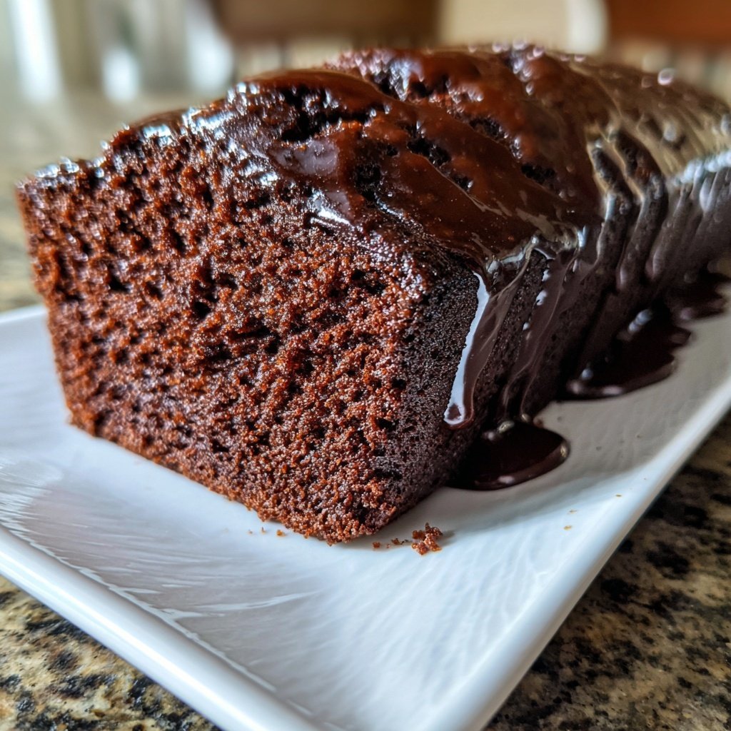 Chocolate Loaf Cake With Simple Glaze