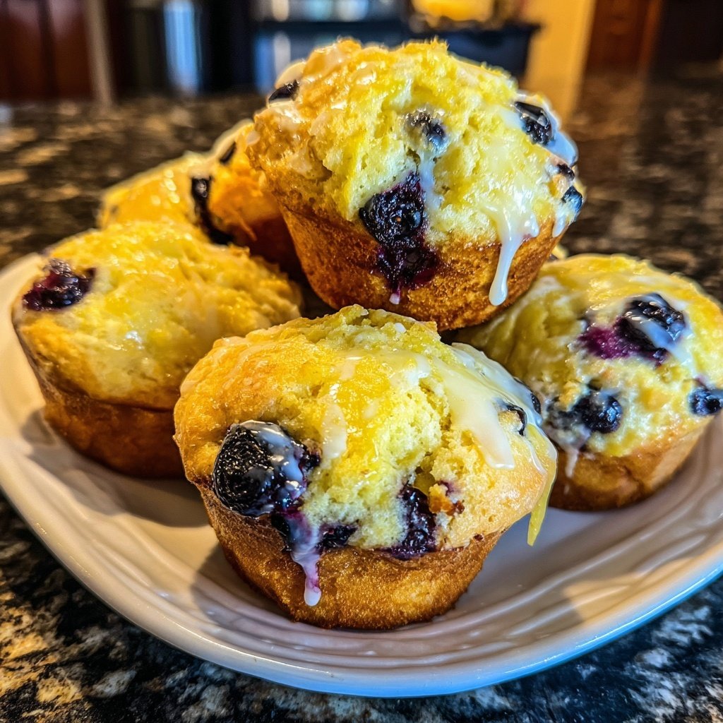 Lemon Blueberry Yogurt Muffins