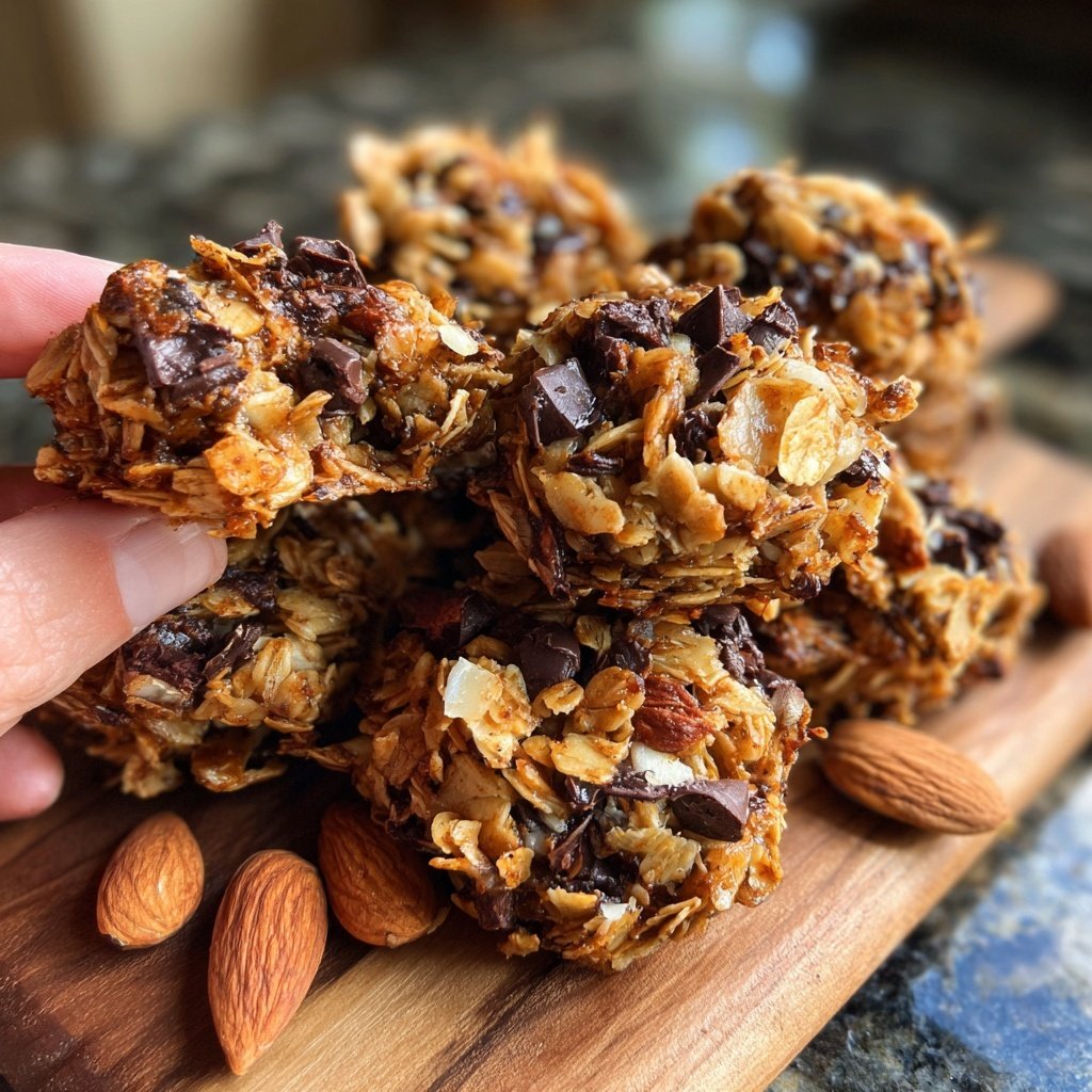 Chocolate Almond Coconut Granola Bites