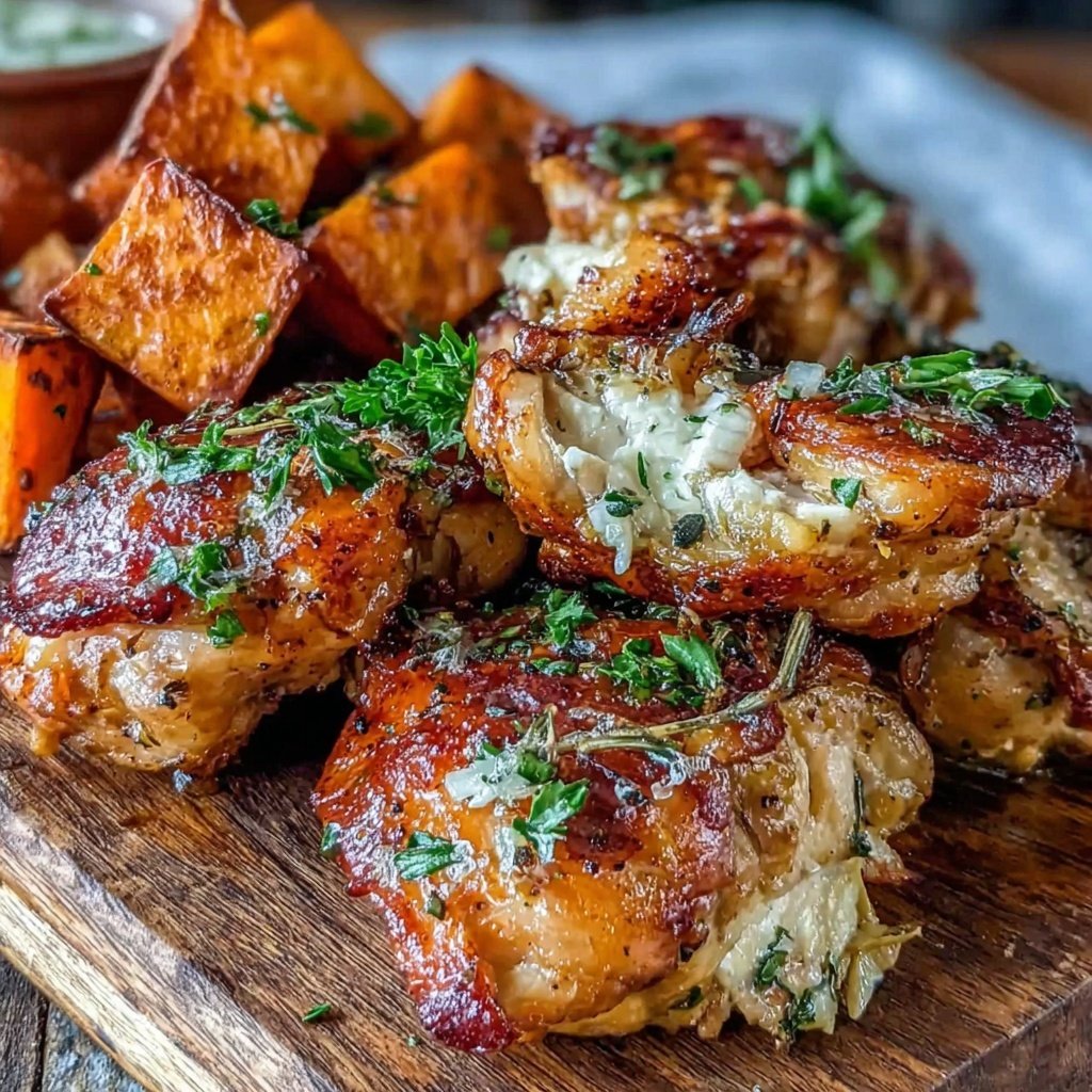 Healthy Chicken And Roasted Sweet Potatoes